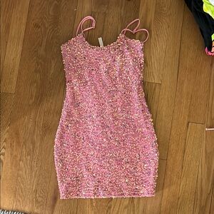 Pink Sequin Lucy in the sky Dress